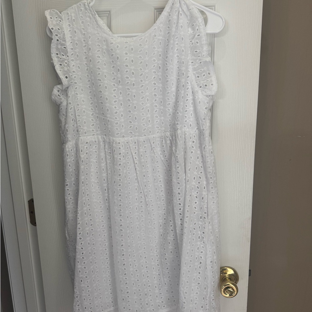 Pink Lily White Dres